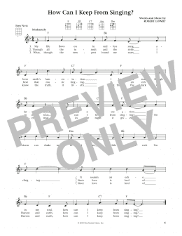 page one of How Can I Keep From Singing (from The Daily Ukulele) (arr. Liz and Jim Beloff) (Ukulele)