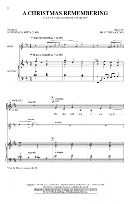 page one of A Christmas Remembering (SATB Choir)