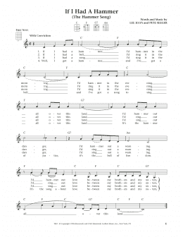 page one of If I Had A Hammer (The Hammer Song) (from The Daily Ukulele) (arr. Liz and Jim Beloff) (Ukulele)