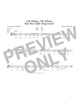 page one of Oh Where, Oh Where Has My Little Dog Gone (from The Daily Ukulele) (arr. Liz and Jim Beloff) (Ukulele)