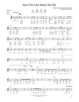 page one of Save The Last Dance For Me (from The Daily Ukulele) (arr. Liz and Jim Beloff) (Ukulele)