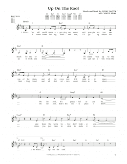 page one of Up On The Roof (from The Daily Ukulele) (arr. Liz and Jim Beloff) (Ukulele)