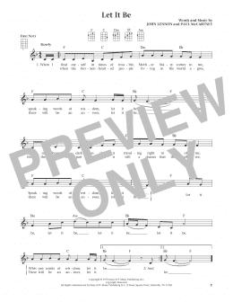 page one of Let It Be (from The Daily Ukulele) (arr. Liz and Jim Beloff) (Ukulele)