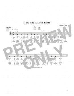 page one of Mary Had A Little Lamb (from The Daily Ukulele) (arr. Liz and Jim Beloff) (Ukulele)