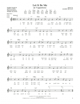 page one of Let It Be Me (Je T'appartiens) (from The Daily Ukulele) (arr. Liz and Jim Beloff) (Ukulele)