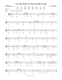 page one of Let The Rest Of The World Go By (from The Daily Ukulele) (arr. Liz and Jim Beloff) (Ukulele)