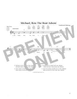 page one of Michael Row The Boat Ashore (from The Daily Ukulele) (arr. Liz and Jim Beloff) (Ukulele)