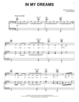 page one of In My Dreams (Piano, Vocal & Guitar Chords (Right-Hand Melody))