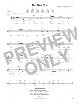 page one of The First Noel (from The Daily Ukulele) (arr. Liz and Jim Beloff) (Ukulele)