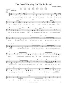 page one of I've Been Working On The Railroad (from The Daily Ukulele) (arr. Liz and Jim Beloff) (Ukulele)