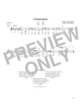 page one of (Oh, My Darling) Clementine (from The Daily Ukulele) (arr. Liz and Jim Beloff) (Ukulele)