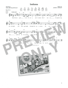 page one of Indiana (Back Home Again In Indiana) (from The Daily Ukulele) (arr. Liz and Jim Beloff) (Ukulele)