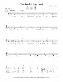 page one of This Land Is Your Land (from The Daily Ukulele) (arr. Liz and Jim Beloff) (Ukulele)