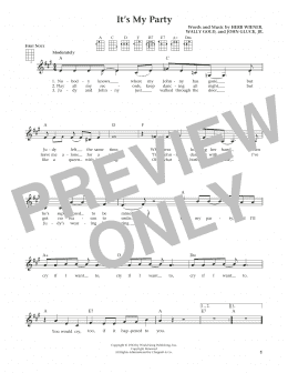 page one of It's My Party (from The Daily Ukulele) (arr. Liz and Jim Beloff) (Ukulele)
