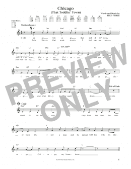 page one of Chicago (That Toddlin' Town) (from The Daily Ukulele) (arr. Liz and Jim Beloff) (Ukulele)