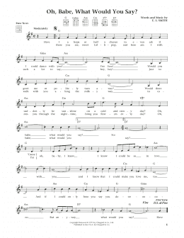 page one of Oh, Babe, What Would You Say? (from The Daily Ukulele) (arr. Liz and Jim Beloff) (Ukulele)