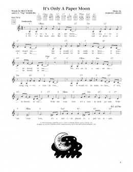 page one of It's Only A Paper Moon (from The Daily Ukulele) (arr. Liz and Jim Beloff) (Ukulele)