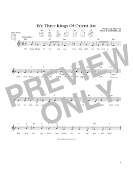 page one of We Three Kings Of Orient Are (from The Daily Ukulele) (arr. Liz and Jim Beloff) (Ukulele)