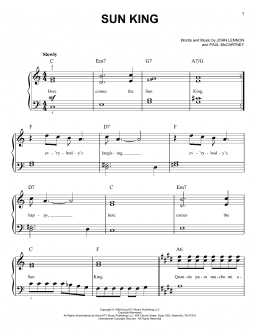 page one of Sun King (Easy Piano)