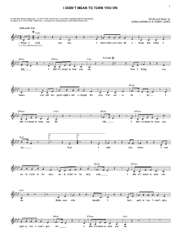 page one of I Didn't Mean To Turn You On (Lead Sheet / Fake Book)