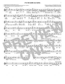 page one of It's The Same Old Song (Lead Sheet / Fake Book)