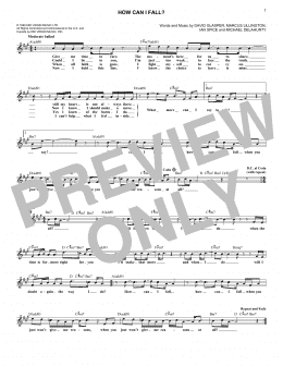 page one of How Can I Fall? (Lead Sheet / Fake Book)