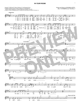 page one of In Your Room (Lead Sheet / Fake Book)
