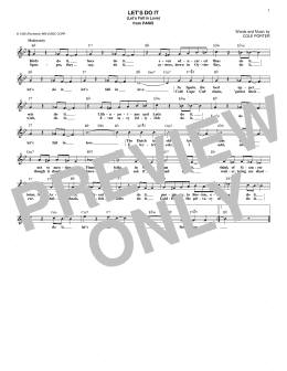 page one of Let's Do It (Let's Fall In Love) (Lead Sheet / Fake Book)