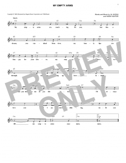 page one of My Empty Arms (Lead Sheet / Fake Book)