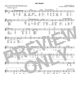 page one of Get Ready (Lead Sheet / Fake Book)
