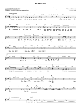 page one of We're Ready (Lead Sheet / Fake Book)