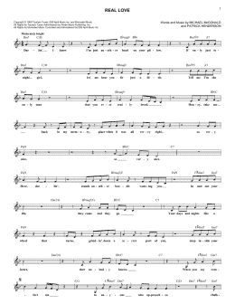 page one of Real Love (Lead Sheet / Fake Book)