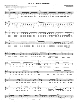 page one of Total Eclipse Of The Heart (Lead Sheet / Fake Book)