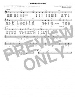 page one of Mary In The Morning (Lead Sheet / Fake Book)