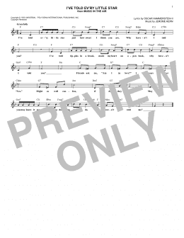 page one of I've Told Ev'ry Little Star (Lead Sheet / Fake Book)