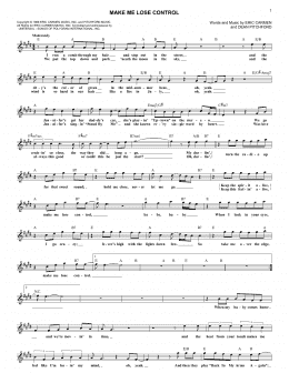 page one of Make Me Lose Control (Lead Sheet / Fake Book)