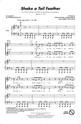 page one of Shake A Tail Feather (2-Part Choir)