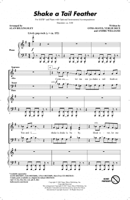 page one of Shake A Tail Feather (SATB Choir)