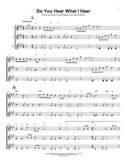 page one of Do You Hear What I Hear (Ukulele Ensemble)