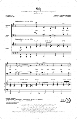 page one of Misty (SATB Choir)