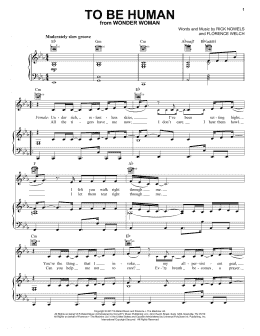 page one of To Be Human (Piano, Vocal & Guitar Chords (Right-Hand Melody))