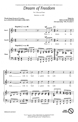 page one of Dream Of Freedom (2-Part Choir)