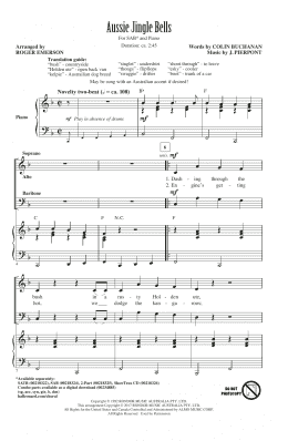 page one of Aussie Jingle Bells (SAB Choir)