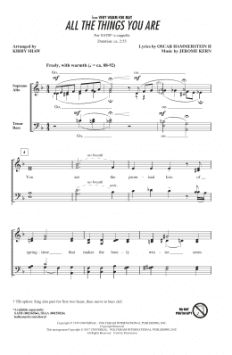 page one of All The Things You Are (arr. Kirby Shaw) (SATB Choir)