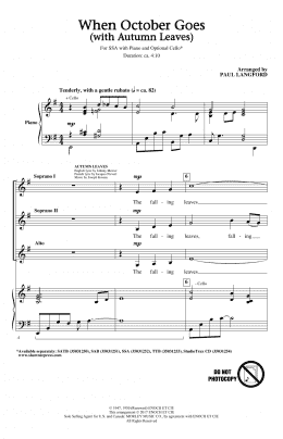 page one of When October Goes (with Autumn Leaves) (SSA Choir)