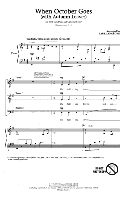 page one of When October Goes (with Autumn Leaves) (TTBB Choir)