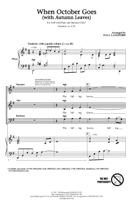 page one of When October Goes (with Autumn Leaves) (SAB Choir)