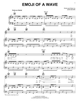 page one of Emoji Of A Wave (Piano, Vocal & Guitar Chords (Right-Hand Melody))