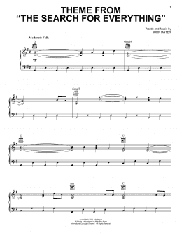 page one of Theme From The Search For Everything (Piano, Vocal & Guitar Chords (Right-Hand Melody))