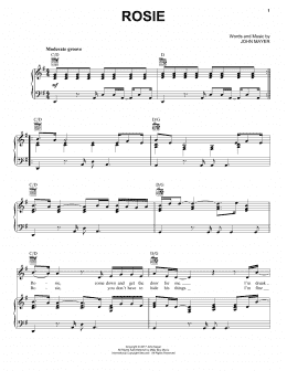 page one of Rosie (Piano, Vocal & Guitar Chords (Right-Hand Melody))